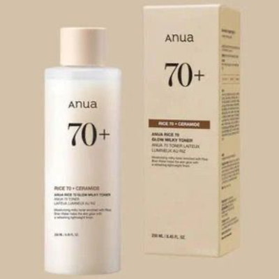 Anua Rice 70 glow milky toner 250ml